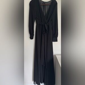 Windsor Sheer Black Maxi Dress